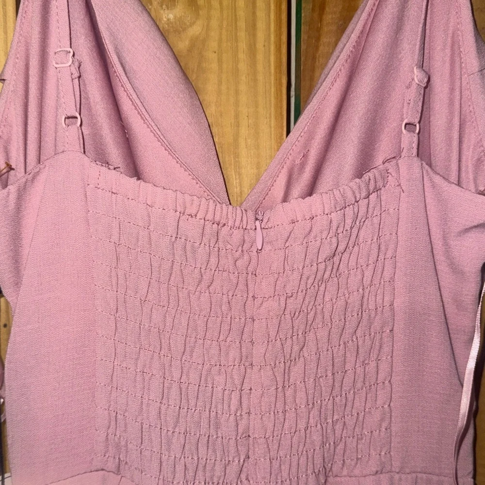 Elegant Pink Ruffled Maxi Dress - Picture 5 of 9